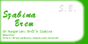 szabina brem business card